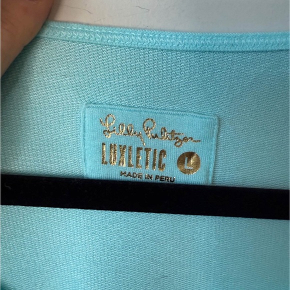 EUC Lilly Pultizer SeaFoam Blue High Low Luxletic Tunic - Picture 12 of 13